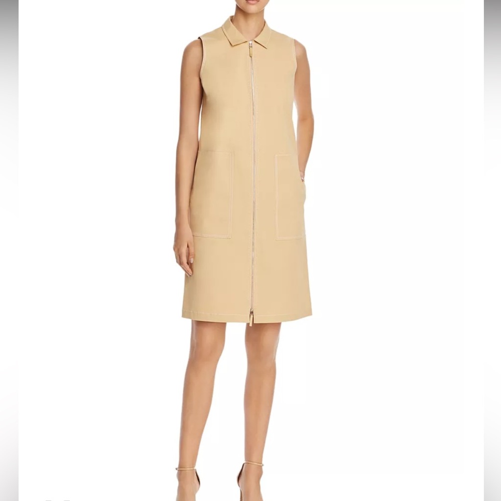 Lafayette 148 New York Theodore Sleeveless  Zip-Front Shift Dress
